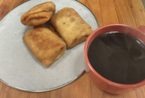 Barszcz z krokietem z kapustą