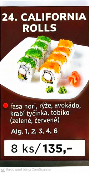 24. California rolls 8ks