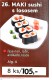 26. Maki sushi s lososem 8ks