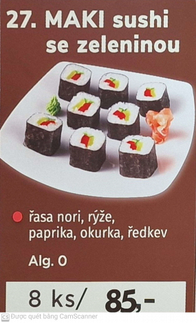 27. Maki sushi se zeleninou 8ks