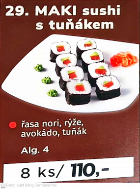 29. Maki sushi s tuňákem 8ks