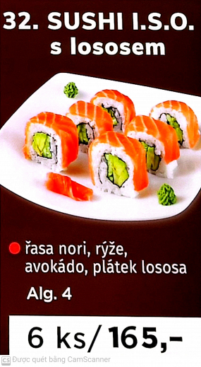 32. Sushi I.S.O.  s lososem 6ks