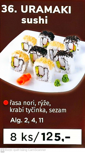 36. Uramaki sushi 8ks
