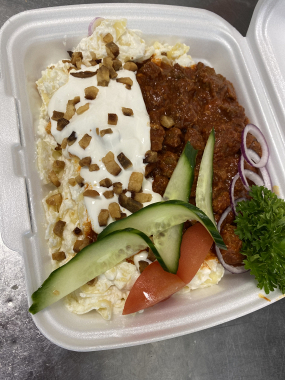 Marhapörkölt túrós csuszával