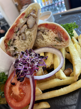 Tortilla tekercs harcsafiléből