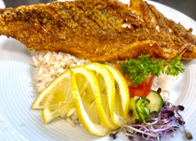 Ropogósra sült süllő filé