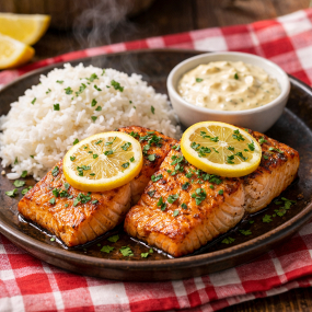 Vajas Citromos Lazac steak