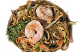 44. Soba con gamberi