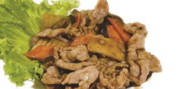 76. Manzo con funghi e bambù