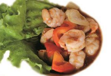 82. Gamberi con salsa piccante