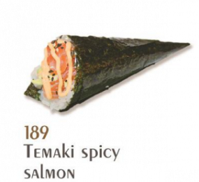 201. Temaki spicy salmon