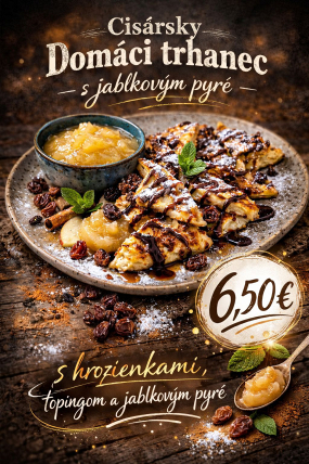 Cisársky Domáci trhanec s jablkovým pyré