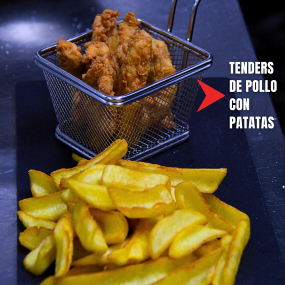 Tenders de pollo con patatas