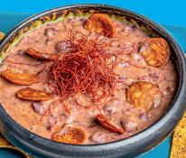 FRIJOLES REFRITOS CON CHORIZO 🌶️