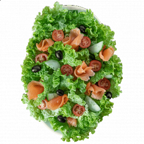 Salade crudités saumon