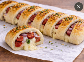 Pizzabrötchen Sucuk