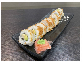 California poulet, avocat, mayonnaise, oignons frits