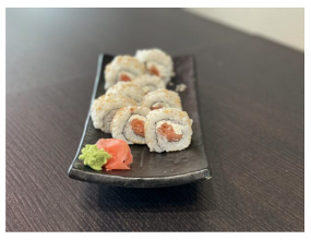 California saumon fumé, fromage, sésame doré