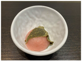 Mochi à la fleur de cerisier et haricot rouge