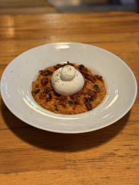 Risotto cu burrata si bacon crocant , 350 g