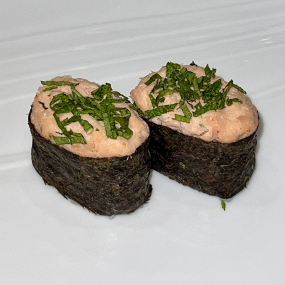 Gunkan thon cuit mayonnaise menthe