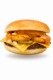 MOC-Burger (Mississippi Onion Crisp) mit Käse