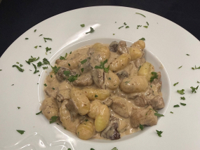 Gnocchi s panenkou a hříbky