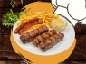 Mici (3) Și Cârnați (2) Cu Cartofi prăjiți, Muștar (250g/buc)