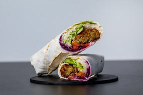 1. Vegetariánsky kebab Falafel v tortille (1,3,7,10,11)