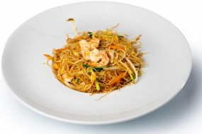 Spaghetti Di Riso Con Gamberi E Verdure