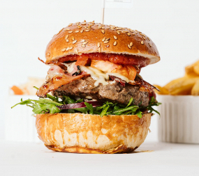 17. Dried Ham Cheeseburger