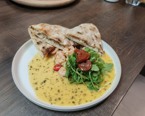 Krevetový speciál + domácí foccacia