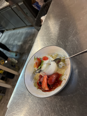 16.Panna Cotta mit Erdbeersoße