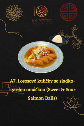 A7. Lososové kuličky se sladko-kyselou omáčkou (Sweet & Sour Salmon Balls)