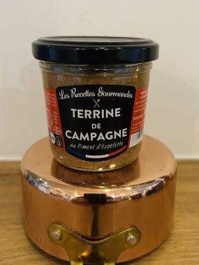 Terrine de campagne au piment d'Espelette 90 Gr