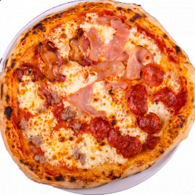 Pizza Quatro Carni picantă
