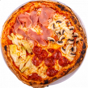 Pizza Quattro Stagioni nepicantă