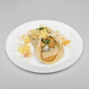 Naleśnik ze szpinakiem i kurczakiem