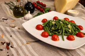 Fasole Verde cu Rosii Cherry 