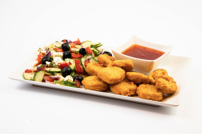 Nuggets tál hasábburgonyával