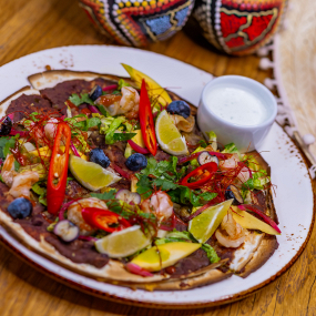 Tostadas z grillowanymi krewetkami 460g