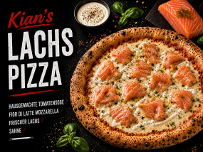 Lachs Pizza