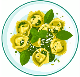 Tortellini plněné sýrem s brokolicí