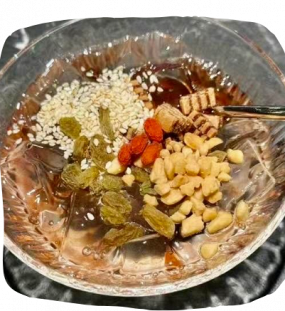 045. Gelatina con zucchero di canna 红糖味冰粉