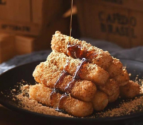 041. Mochi fritto con zucchero di canna 5pz红糖糍粑