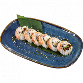 Krewetka parzona / opalany łosoś