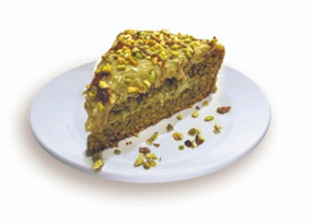 Fetta di torta al pistacchio