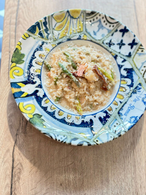 Risotto cu creveți și sparanghel