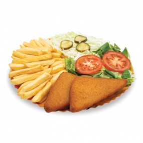 Cașcaval Pane cu Garnitură și Salată