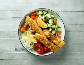 Salát s Kuřecími Stripsy